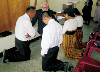 Amalia, Zoila, and José Gabriel were recently baptized in San Bartolomé.
