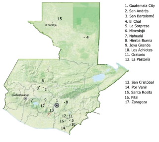 A map of MAM’s churches across Guatemala.