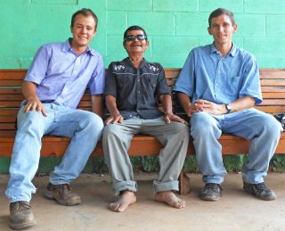 Zachary Morgan (l) and Galen Miller (r) with Gonzalo Reynosa, whom they were privileged to lead to the Lord.