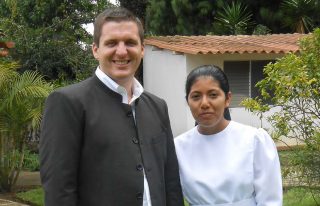 Craig and Aura on their wedding day