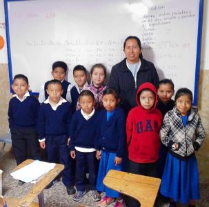 Magalí and her class.