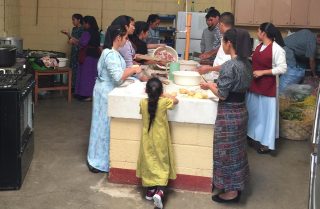 Hundreds of meals are served out of this busy kitchen during Institute week