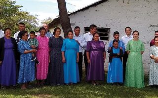 The Mixcolajá congregation after a Communion service