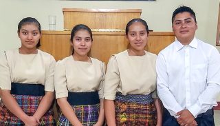 Lesly, Enma, Priscila, and Gabriel (left to right) were received into fellowship.