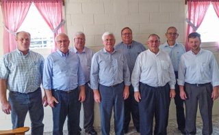 Left to right: Darel Myers, Amos Hurst, Duane Eby, David Martin, Wesley King, Lee Lehman, Keith Crider, Brian Yoder.