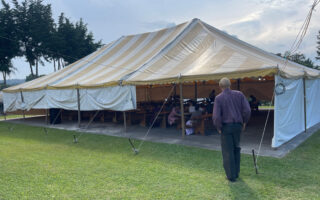 Preaching was held in the tent