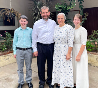Linford and Juanita Burkholder and family